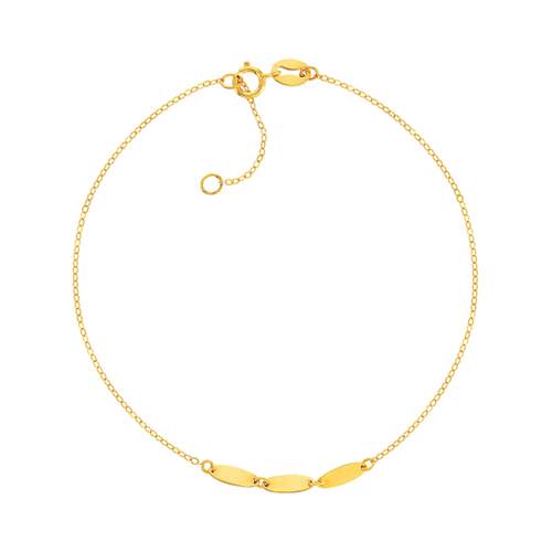 375 yellow gold bracelet 18.5cm