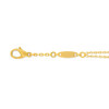 Bracelet or 750 jaune entourage diamant DSI2 18cm - vue V4
