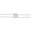 Bracelet or 750 blanc entourage diamant DSI2 18cm - vue V3