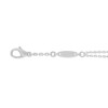 Bracelet or 750 blanc entourage diamant DSI2 18cm - vue V4