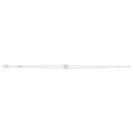 Bracelet or 750 blanc entourage diamant DSI2 18cm - vue 5