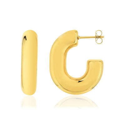 Boucles d'oreilles acier doré