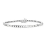 Bracelet or 750 blanc diamant 18,5cm - vue 1