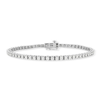Bracelet or 750 blanc diamant 18,5cm