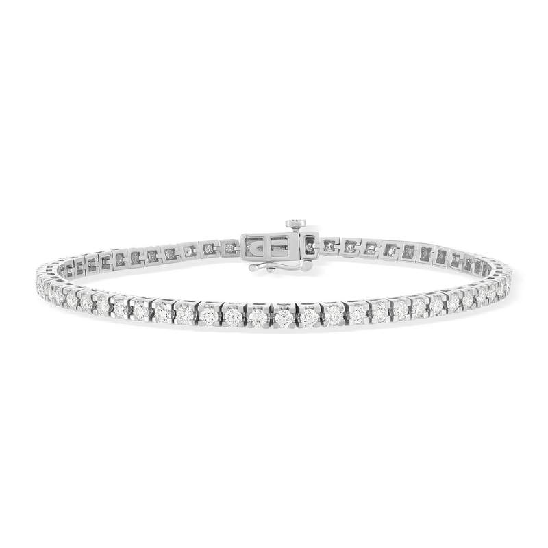 Bracelet or 750 blanc diamant 18,5cm - vue 1