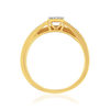 Duo wedding band demi-tour solitaire gold 750 2 tone diamonds - vue V2