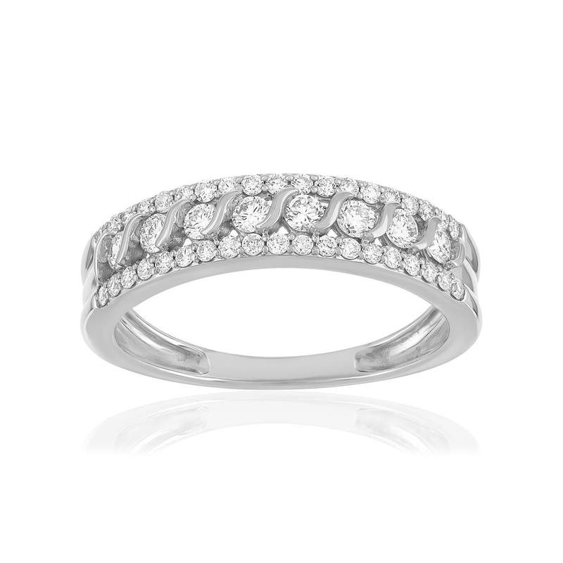 Bague MATY Or 750 blanc Diamants blancs - vue 1