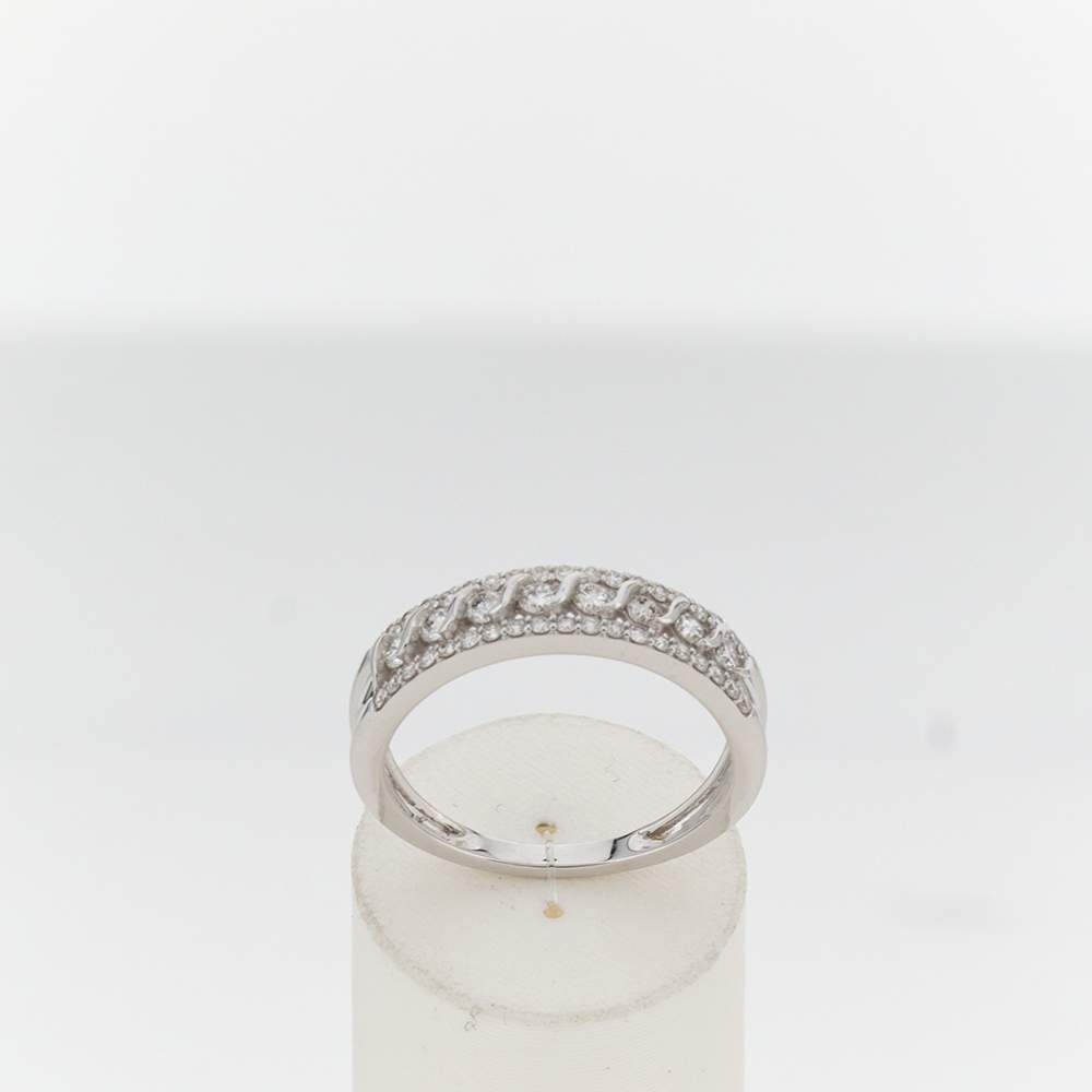 Bague MATY Or 750 blanc Diamants blancs - vue 1