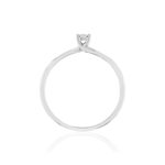 Bague or blanc 375 diamant - vue 2