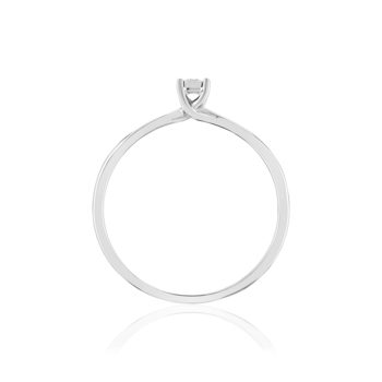 Bague or blanc 375 diamant
