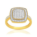 Bague or 750 2 tons diamants - vue 1