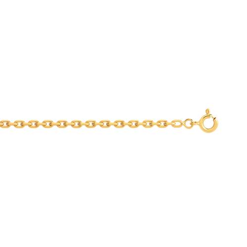 Chaîne or 750 jaune maille forçat 55 cm