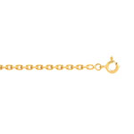 Chaîne or 750 jaune maille forçat 55 cm - vue D1
