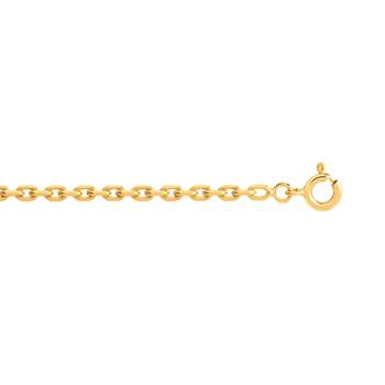 Chaîne or 750 jaune maille forçat 55 cm