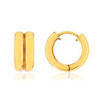 Créoles plaqué or jaune 18mm - vue 1