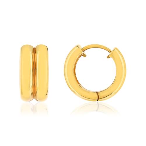 18mm yellow gold-plated hoop earrings