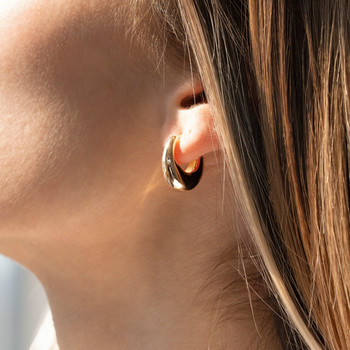 Créoles plaqué or jaune 18mm