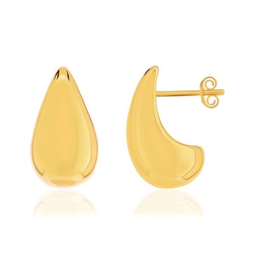 Yellow gold-plated earrings