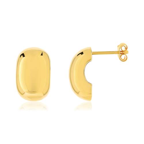 Yellow gold-plated earrings
