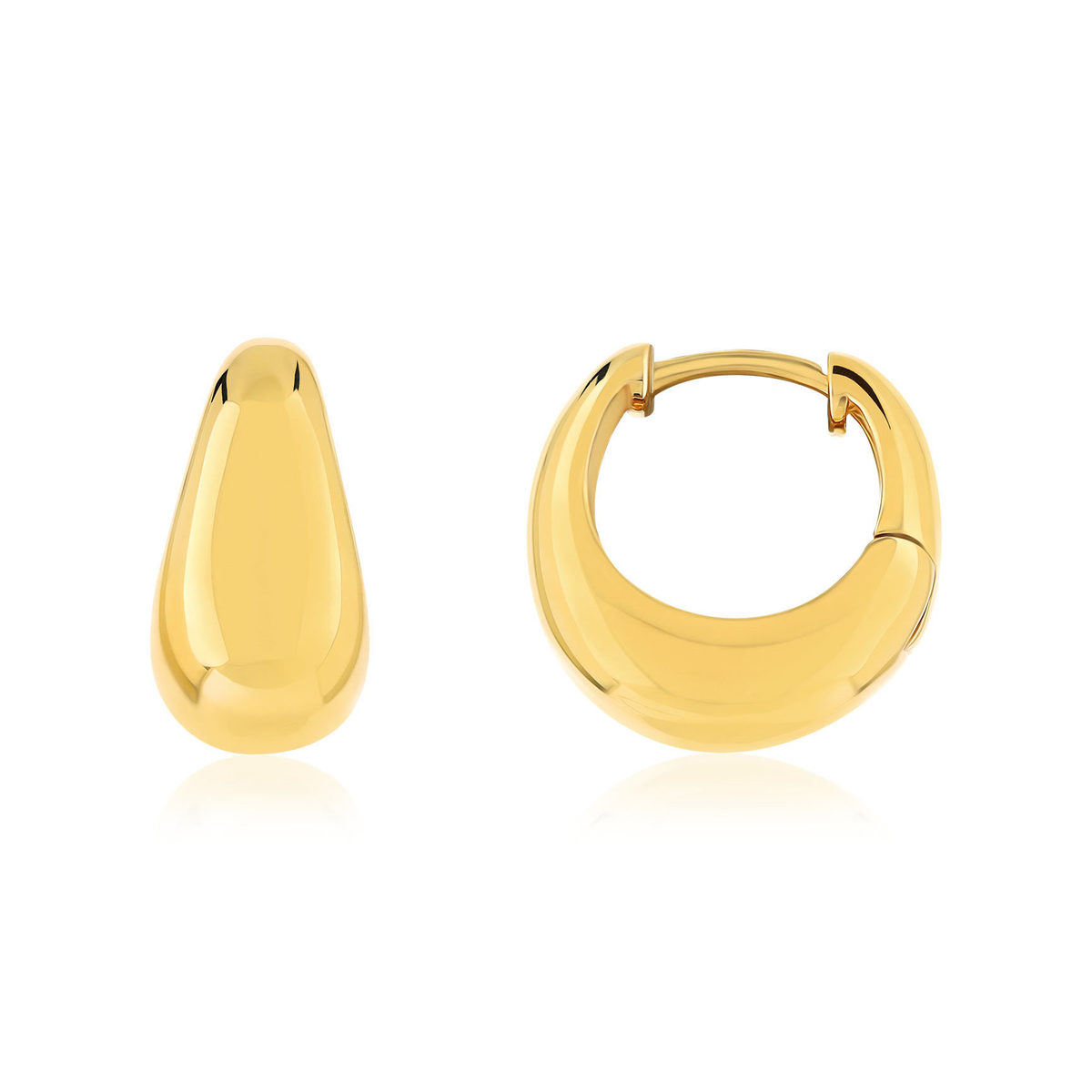 Créoles plaqué or jaune 15mm