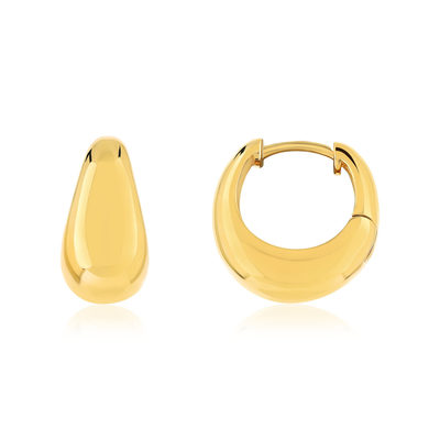 Créoles plaqué or jaune 15mm