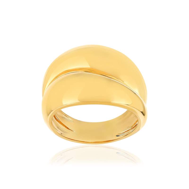 Bague plaqué or jaune - vue 1
