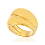 Bague plaqué or jaune - vue D1