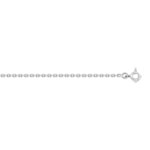 Chaine maille forcat or blanc 55 cm - vue 1
