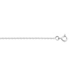 Chaine maille forcat or blanc 55 cm - vue D1