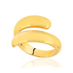 Bague plaqué or jaune - vue D1