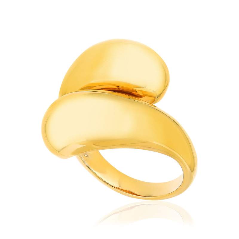 Bague plaqué or jaune - vue D1
