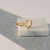 10mm 375 gold hoop earrings - view VD1