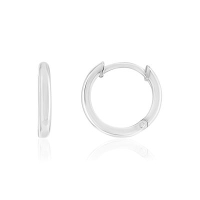 Créoles or 375 blanc 10mm