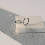 Créoles or 375 blanc 10mm - vue D1