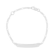 Bracelet identité enfant argent 925 maille cheval personnalisable 14 cm