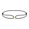Armband van 750 geelgoud met diamant van 0,1 karaat en zwart koord - weergave V1