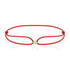Armband van 750 geelgoud met diamant van 0,1 karaat en rood koord - weergave V1