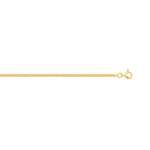 Gouden ketting met krulketting 55 cm