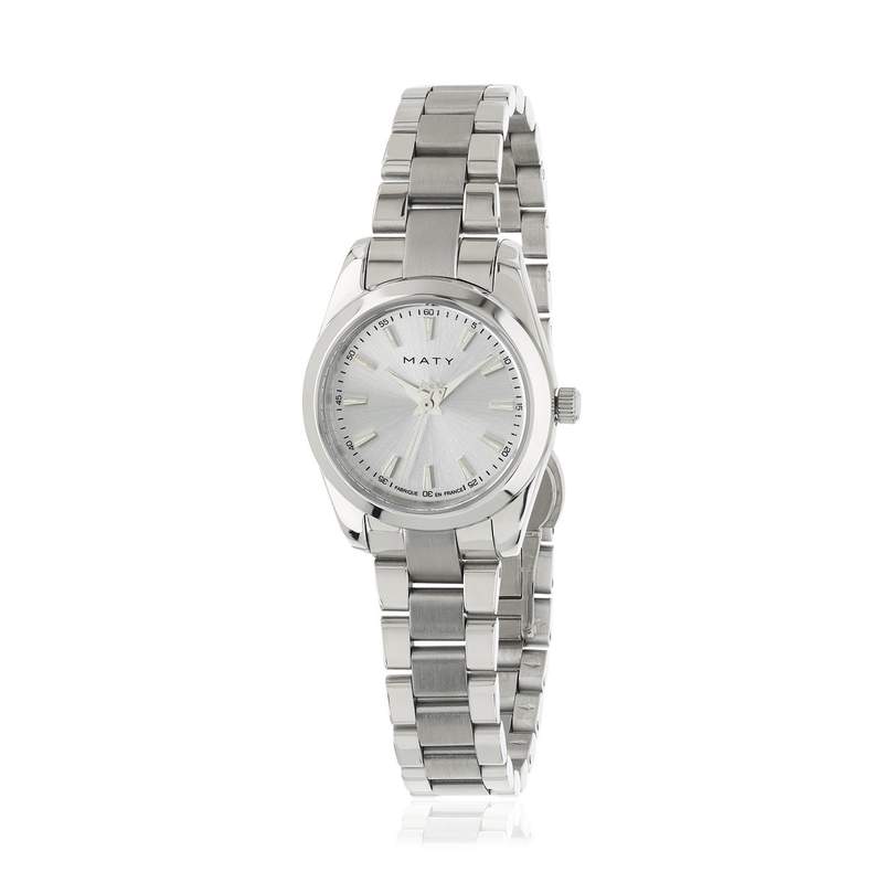 Montre HERITAGE femme bracelet acier blanc - vue 1