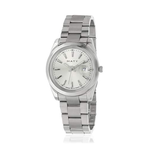 HERITAGE Men's Watch with White Stainless Steel Strap