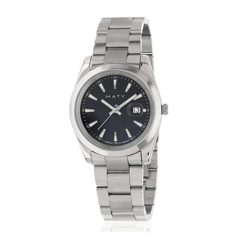 Montre HERITAGE homme bracelet acier inoxydable blanc - vue 1