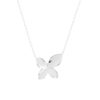 Collier argent 925 motif fleur 45cm - vue V1