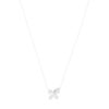 Collier argent 925 motif fleur 45cm - vue V2