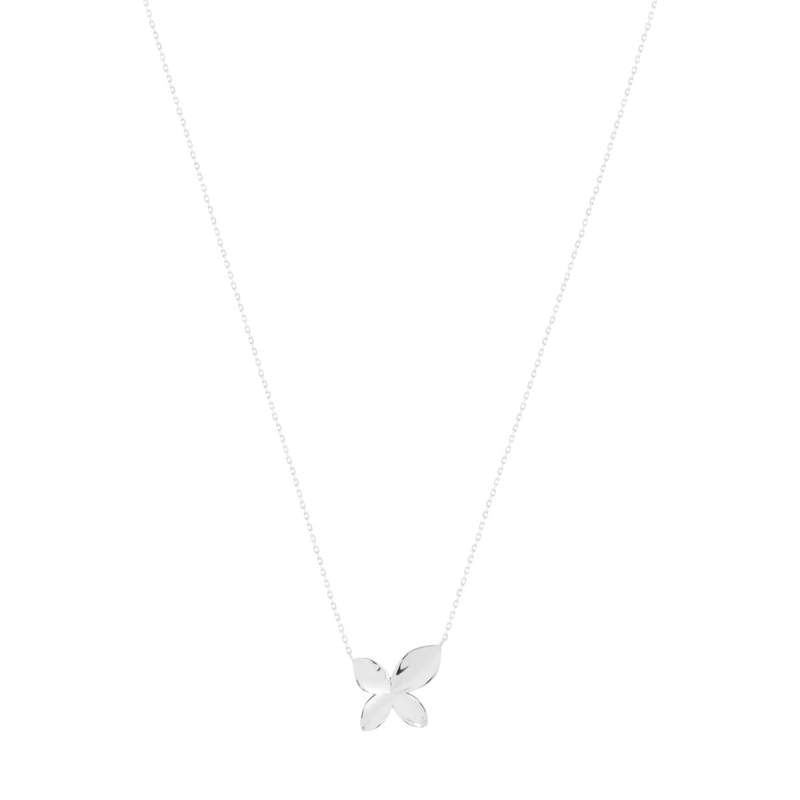 925 sterling silver necklace with flower motif, 45 cm - view 2