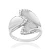 Ring silver 925 zirconias - view V1