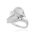 Silver ring 925 zirconias - view D1