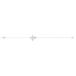 Bracelet argent 925 motif fleur zirconias - vue 2