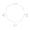 Bracelet argent 925 motif fleur - vue V1