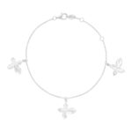 Bracelet argent 925 motif fleur - vue 1