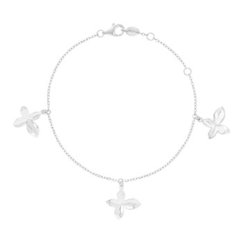 Bracelet argent 925 motif fleur